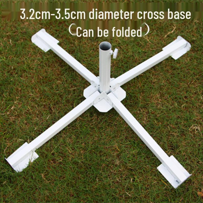 Großer Outdoor-Gewerbeschirm mit Doppelrippen - Sonnenschirm für Sonne, Werbung und Standnutzung