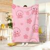 Pastel Underwater Cute Jellyfish Throw Lightweight 240G Flannel Blanket Soft Skin-Friendly For Summer Cooling