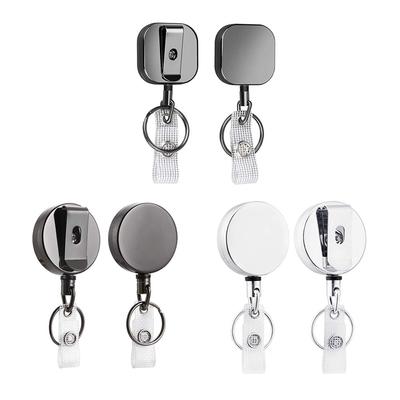 New Retractable Key Ring Retractable Key Chain Badge Reel Clip ID Card Badge Holder Lanyard Clip
