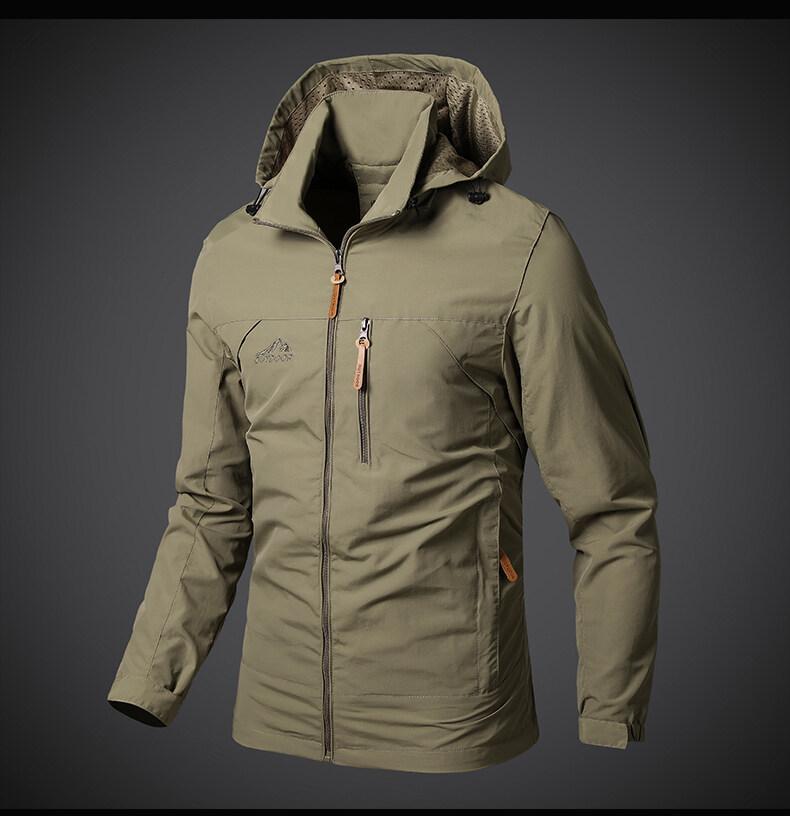 Jacket Men's Spring and Autumn New Casual Versatile Loose Youth Top Men's Jacket Summer Hooded Clip