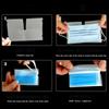 10pcs/bag Foldable Storage Folder for Disposable Mask Portable Transparent Mask Container Clip