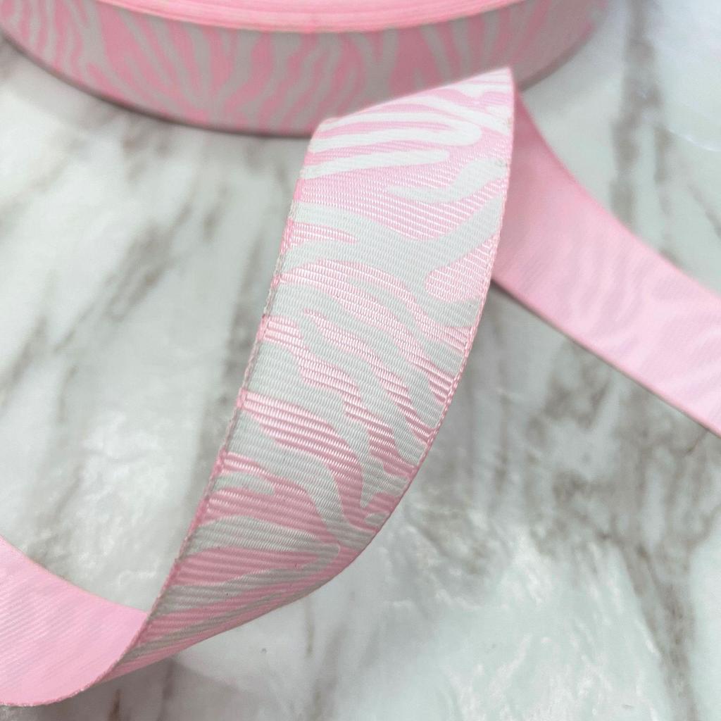 Mingxin Valentine's Day DIY Jewelry Ribbon with Peach Hearts & Leopard Print