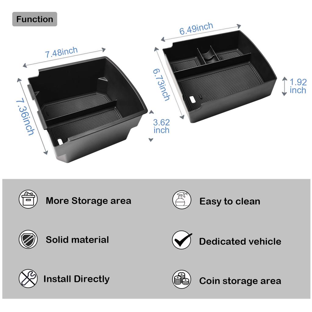 2PCS  for 2025 Hyundai Tucson(Limited)/2025 Tucson Hybrid(Blue/SEL Convenience/N Line/Limited)  Center Console Organizer Divider