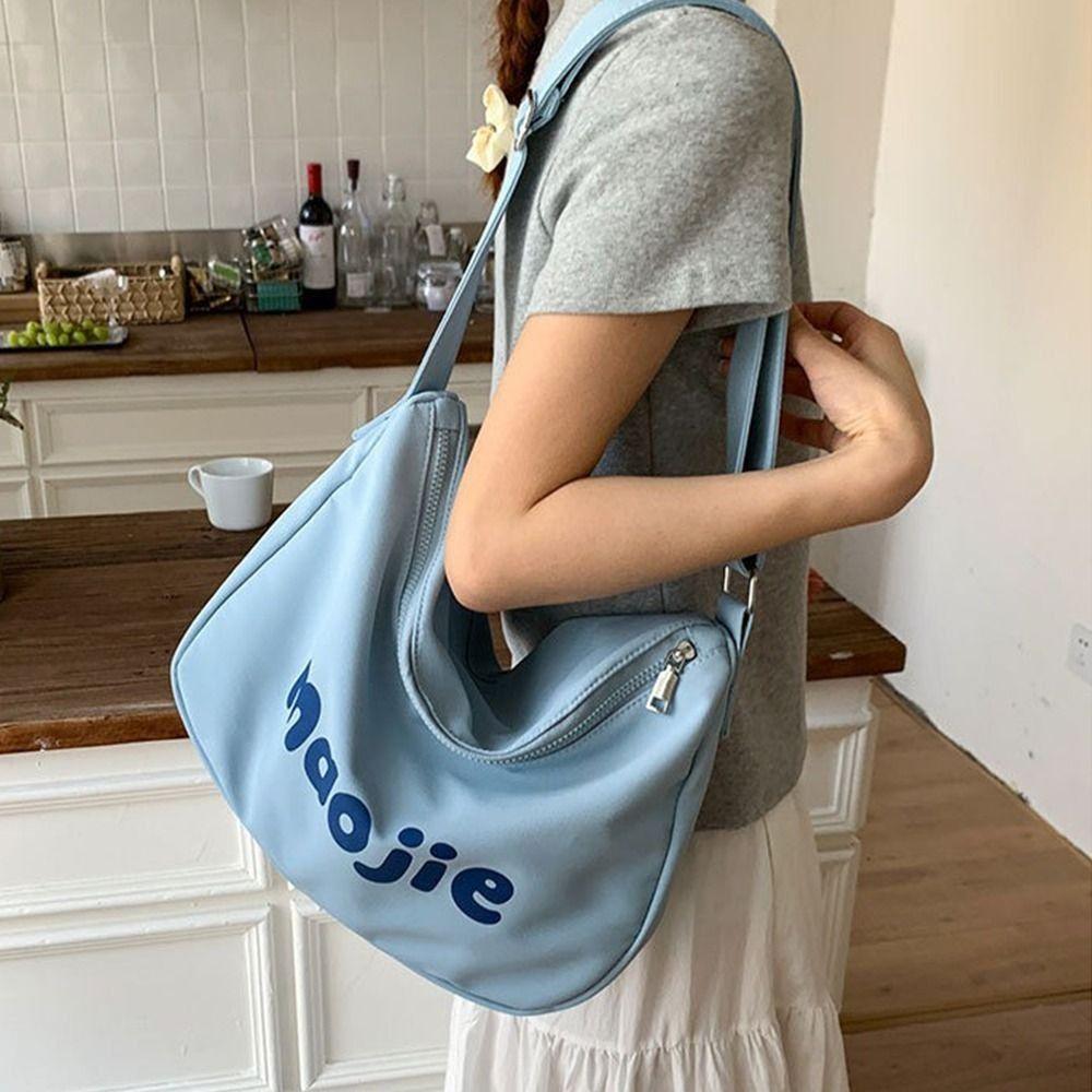 Letter Women's Tote Bags Canvas Commute Bag Versatile Single Shoulder Bags  Daily