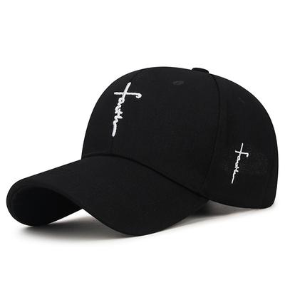 Embroidered English Cross Casual Baseball Cap Adjustable for Men Women and Young People