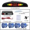 New LED Parking Sensor System Backlight Parktronic Monitor Display Kit Backup Detector Assistant 4 Probes
