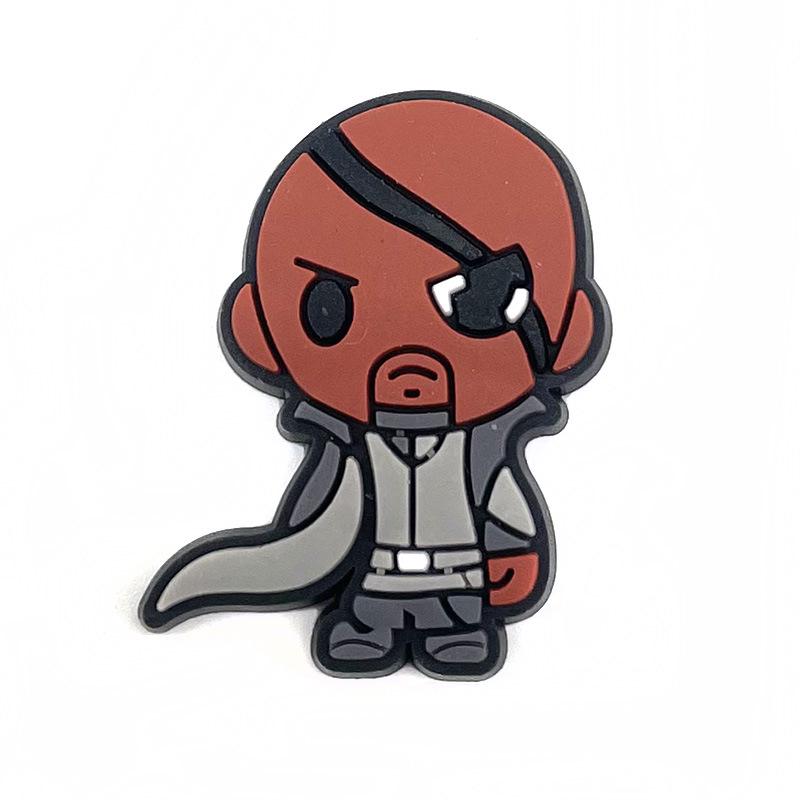 Marvel Series Croc Shoe Charms: Removable PVC Buckles for Holey Shoes