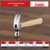 One-Piece Claw Hammer, Non-Slip Handle, Nail-Absorbing, Ideal for Woodworking and Household Use.