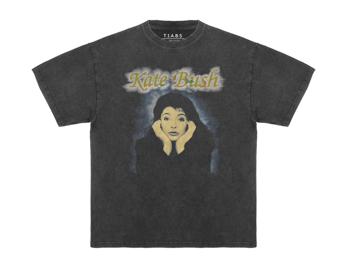 

Kate Bush TShirt Art Pop Singer Retro Washed Loose Drop Shoulder Oversize Vintage Clothing Summer Mens Cloth Top Cotton Shirt S