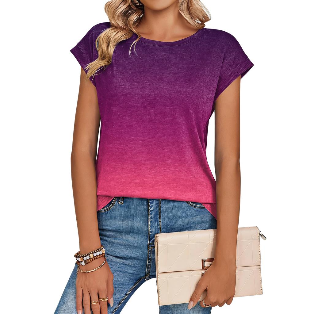 Women's Loose-Fit Fashionable Casual Retro Print T-Shirt