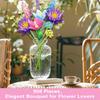 Pink Flower Bouquet Building Sets for Adults Women, Compatible with Botanical Collection, 13 Flowers, Unique Home Decor Gifts for Valentine‘s Day,