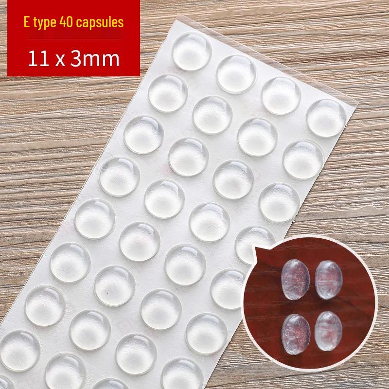 Przezroczysta gumowa podkładka antykolizyjna na drzwi i okna meblowe - Dźwiękochłonna, antypoślizgowa, poduszka redukująca hałas