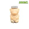 1-10PCS 500ml Violent Bear Milk Tea Bottle Disposable PET Transparent Juice Bottle Cartoon Bear Portable Juice Yogurt Bottle