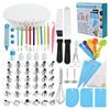 66-Piece Cake Turntable & Decorating Set: Piping Bags, Tips, Decorating Pens & Tools