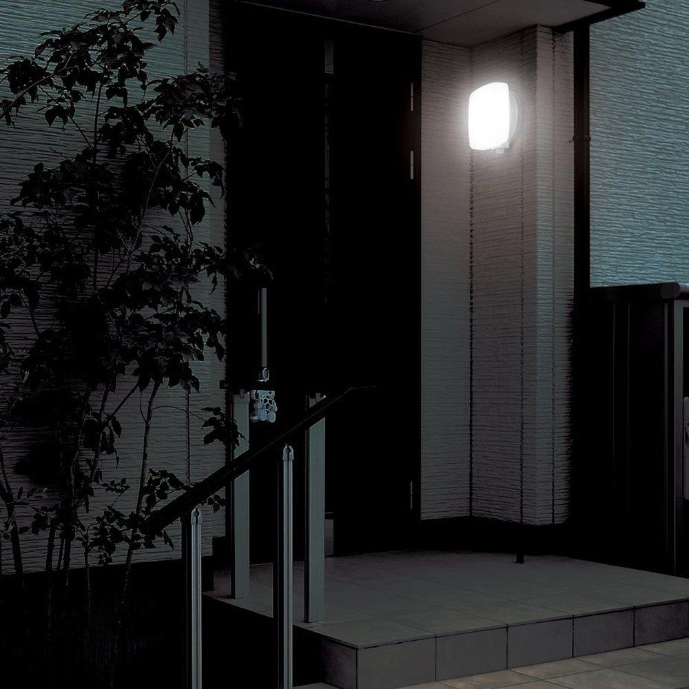 Iris Ohyama Outdoor Sensor Light, Wall-Mounted, Square, White, BOS-WN1K-WS