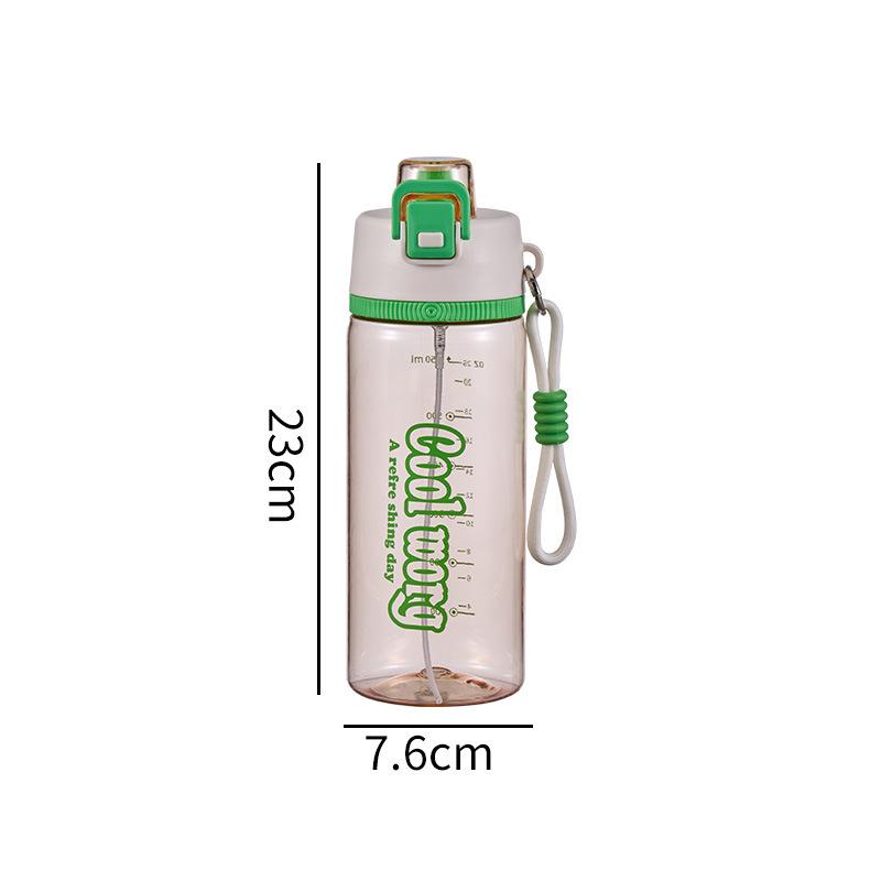 Water bottle summer multi-functional spray water cup with scale large capacity leak-proof direct drinking cup outdoor portable sports water cup