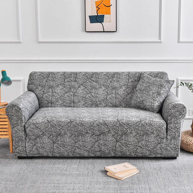 

Printed Sofa Covers For Living Room Space Elastic Sofa Cover Geometric Couch Cover Corner L Shaped Chaise Longue Sofa Furniture Slipcover Small(90-140cm)1pc