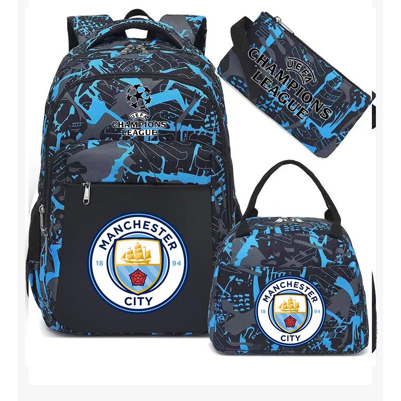 3-teiliges Schulrucksack-Set für Schüler Große Kapazität Oxford-Stoff Schultasche mit Schultergurt und Federmäppchen