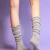 RNOT TWINKLE LACE KNEE SOCKS_GRAY