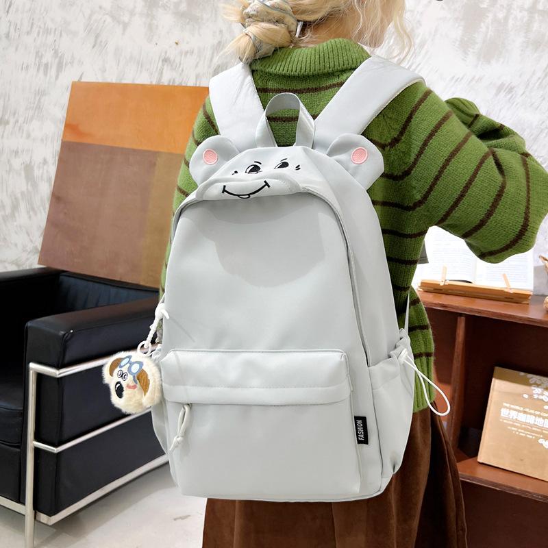 Schultasche Cartoon Niedlich Einfache Tasche Rucksack Lässig Vielseitig Pendler Schüler Schultasche Große Kapazität Leicht Niedlicher Rucksack