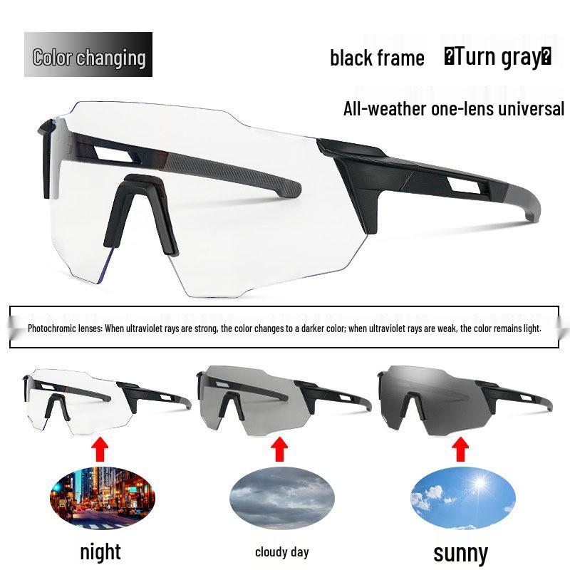 Ochelari de soare cu protecție UV, rezistenți la vânt, pentru alpinism și ciclism, cu ramă mare