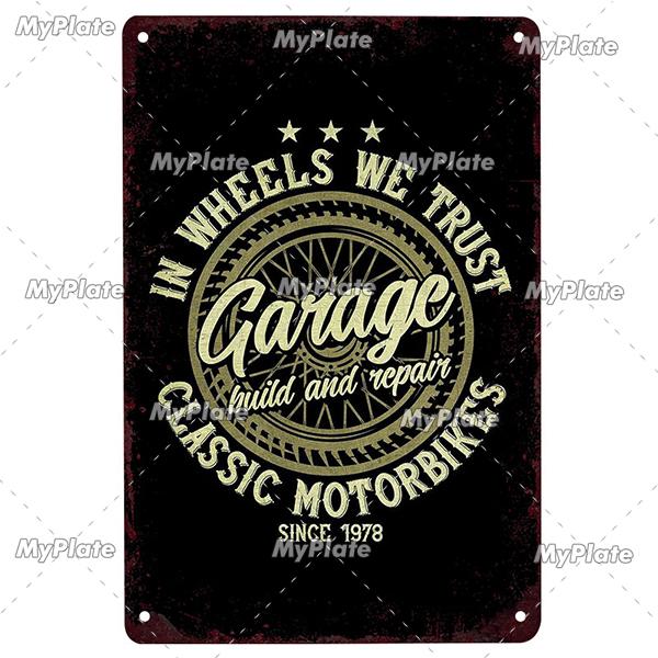 Motorrad Metall Zeichen Vintage Plaque Zinn Zeichen Wand Dekor Für Garage Club Platte Handwerk Fahrt Biker Poster Hot Rod