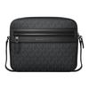 Jet Set EW Tour Zipper Closure Classic Old Flower All Over Print Coated Canvas Crossbody Bag Men's Black