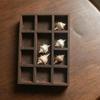 Wooden Mini Jewelry Tray 1 PCS Multi Compartments Ring Earring Trinket Organizer for Bedroom Vanity Dollhouse Decor