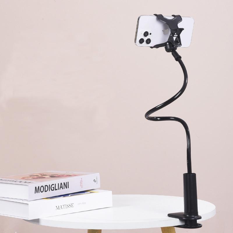 Lazy Bedside DesktopMobile Phone Clamp Bracket Flexible Long Arm Gooseneck Lazy Person Bracket With Handle Overhead Live Bracket 5