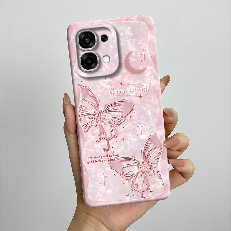 New Casing For Oppo A6 Pro 5G 4G CPH2781 CPH2799 Case Aesthetic Pretty Butterfly Flowers Soft Silicone Shockproof Back Cover
