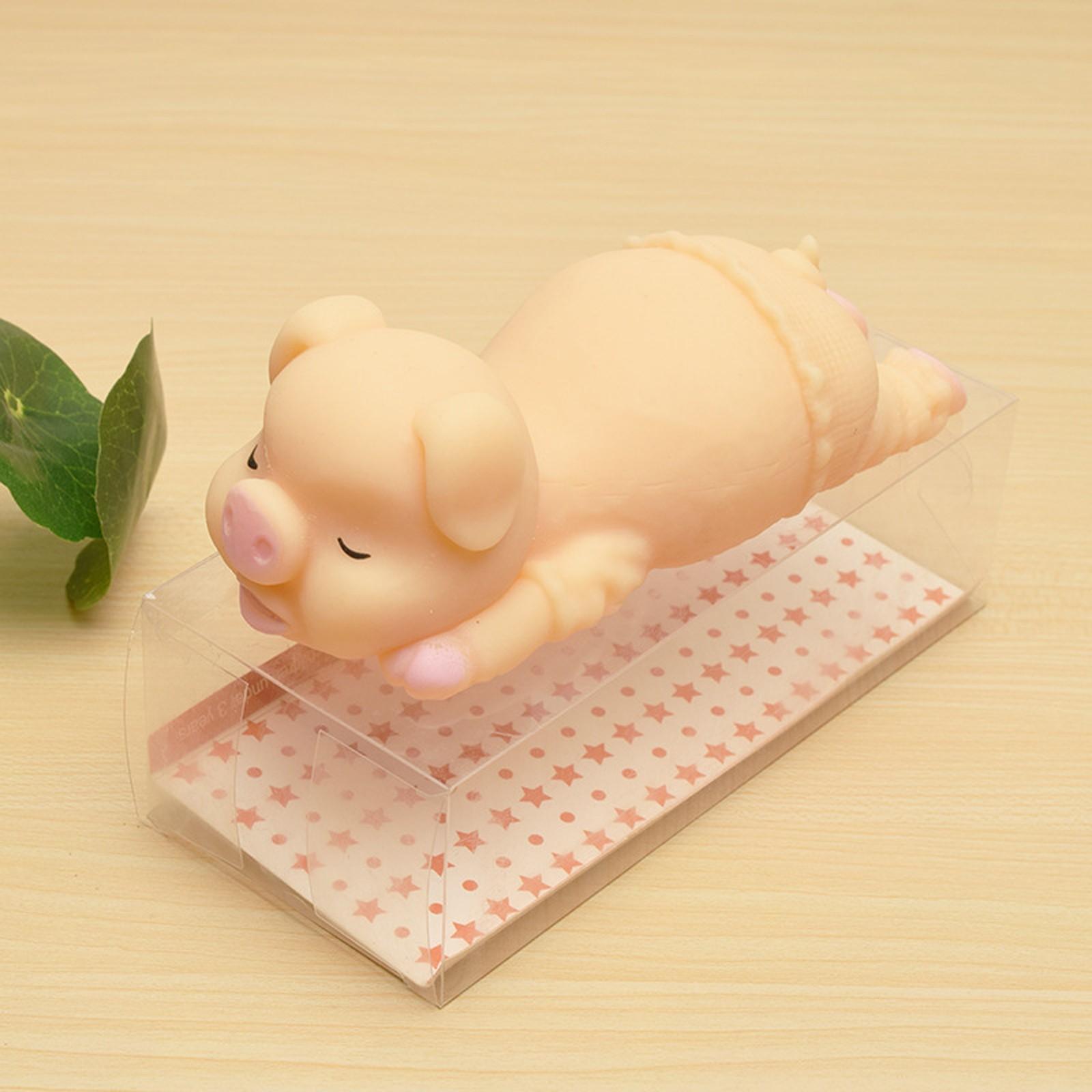 

Стресс Мягкая Пластиковая Свинья Креативная Красочная Мягкая Новинка Удерживает Давление бежевый