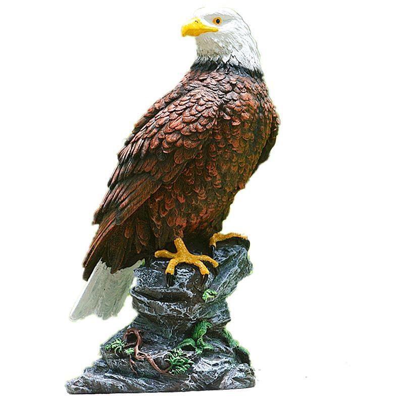 Simulated Eagle Decoration Imitation Bronze Eagle Decoration Animal Model Home Resin Craft Gift Miniatures Figurines Desk Decor
