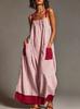 Abito Canotta Elegante a Righe Incrociate Estivo 2026 per Donna – Abbigliamento da Resort Europeo e Americano