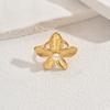 2025 new style women's ring niche flower inlaid pearl design hollow ring versatile index finger ring