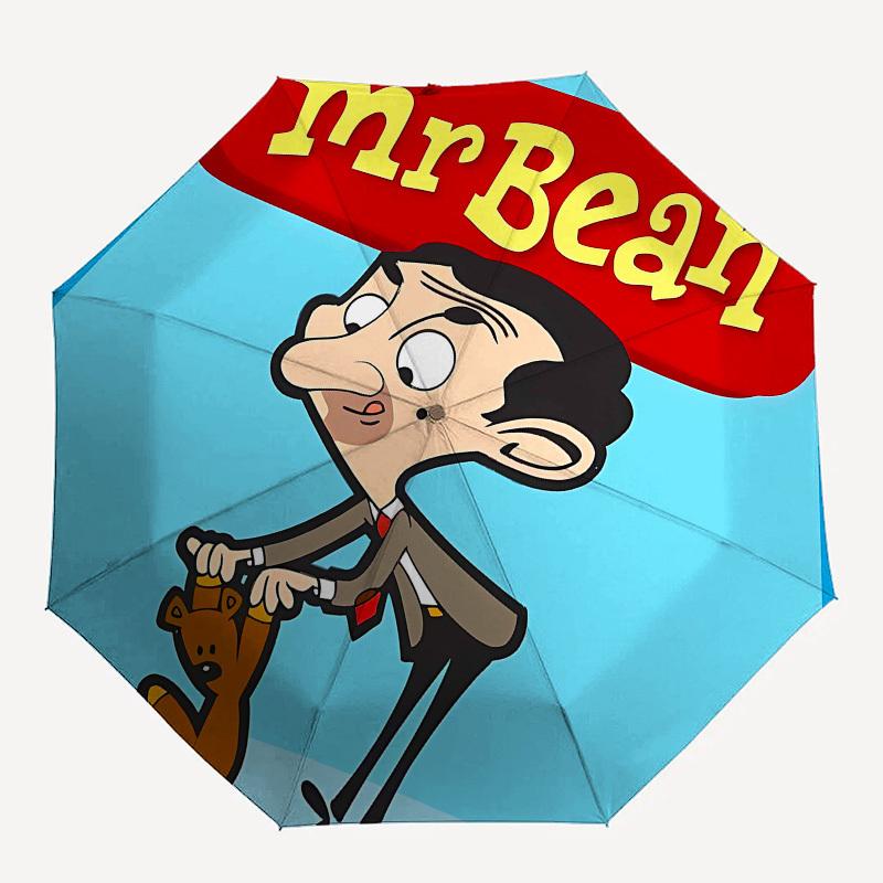 Mr Bean, Comedy- Automatic Opening and Closing, 8-rib Structure Portable Umbrella, Suitable for Men and Women in All Seasons - Perfect Gift