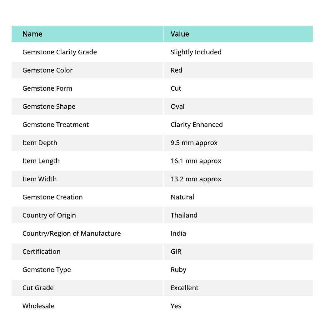 Genuine Red RUBY Smooth OVAL Shape Loose Gemstone 16.65 Ct Natural CERTIFIED YS-651