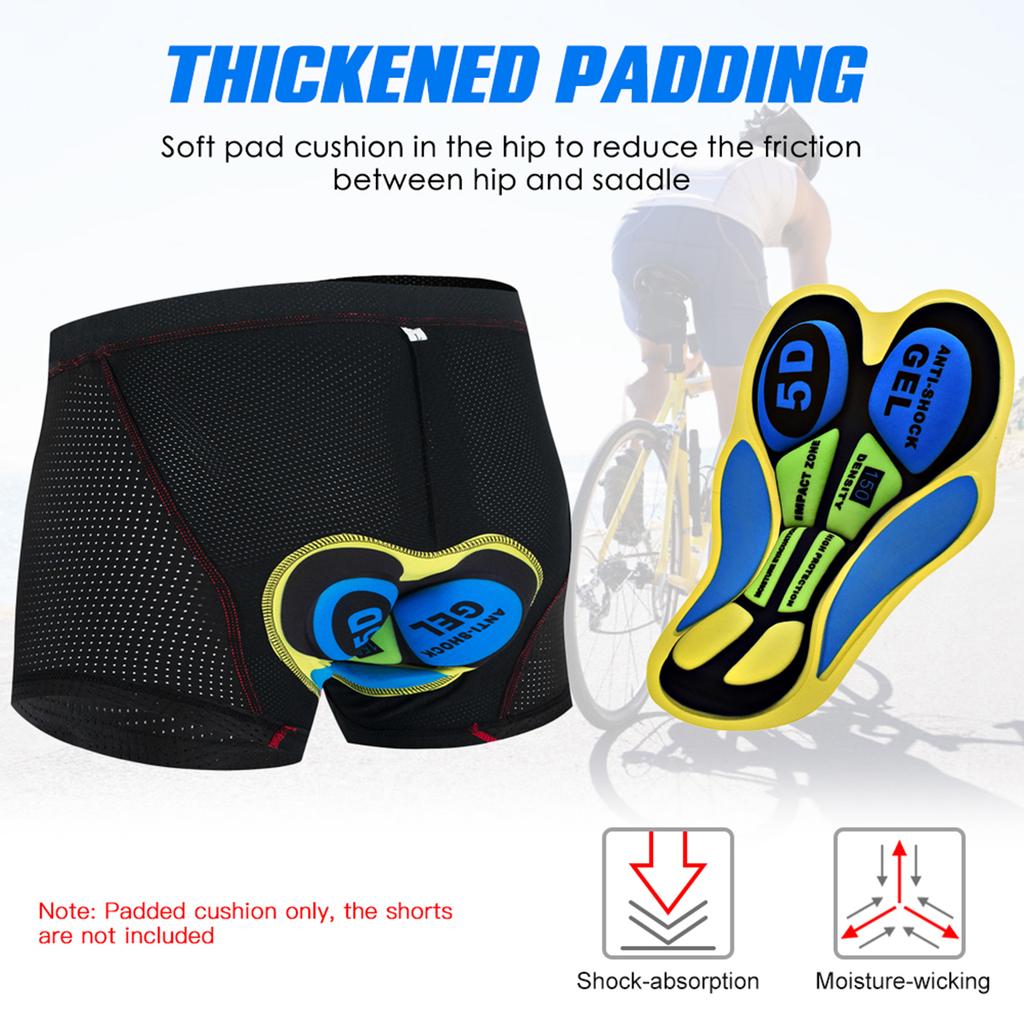 Men Women Cycle Shorts 5D Gel Pad Cushion Breathable Road   Bike   Riding Cycle Underwear Pants Cushion