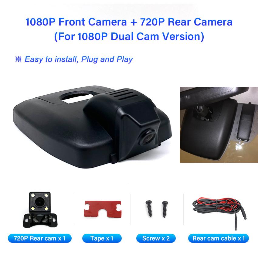 Für Toyota Highlander 3./4. Generation (XU50/XU70) 2025 2025 vorne und hinten 4K Dash Cam für Auto Kamera Recorder Dashcam WIFI Auto Dvr