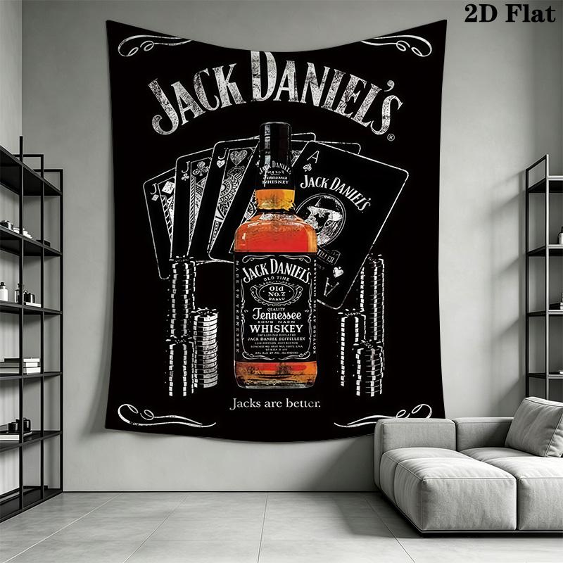 Jack Daniel'S Timeless Tennessee Whiskey Tapestry Fashion Print Wallmounted Christmas Gift Background Wall Hanging Cloth Soft