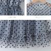 Children Dress Spring Summer Kids Clothing  Baby Girls Clothing Wave Point Short Sleeve Dress Girl Mesh Dress Ruffle