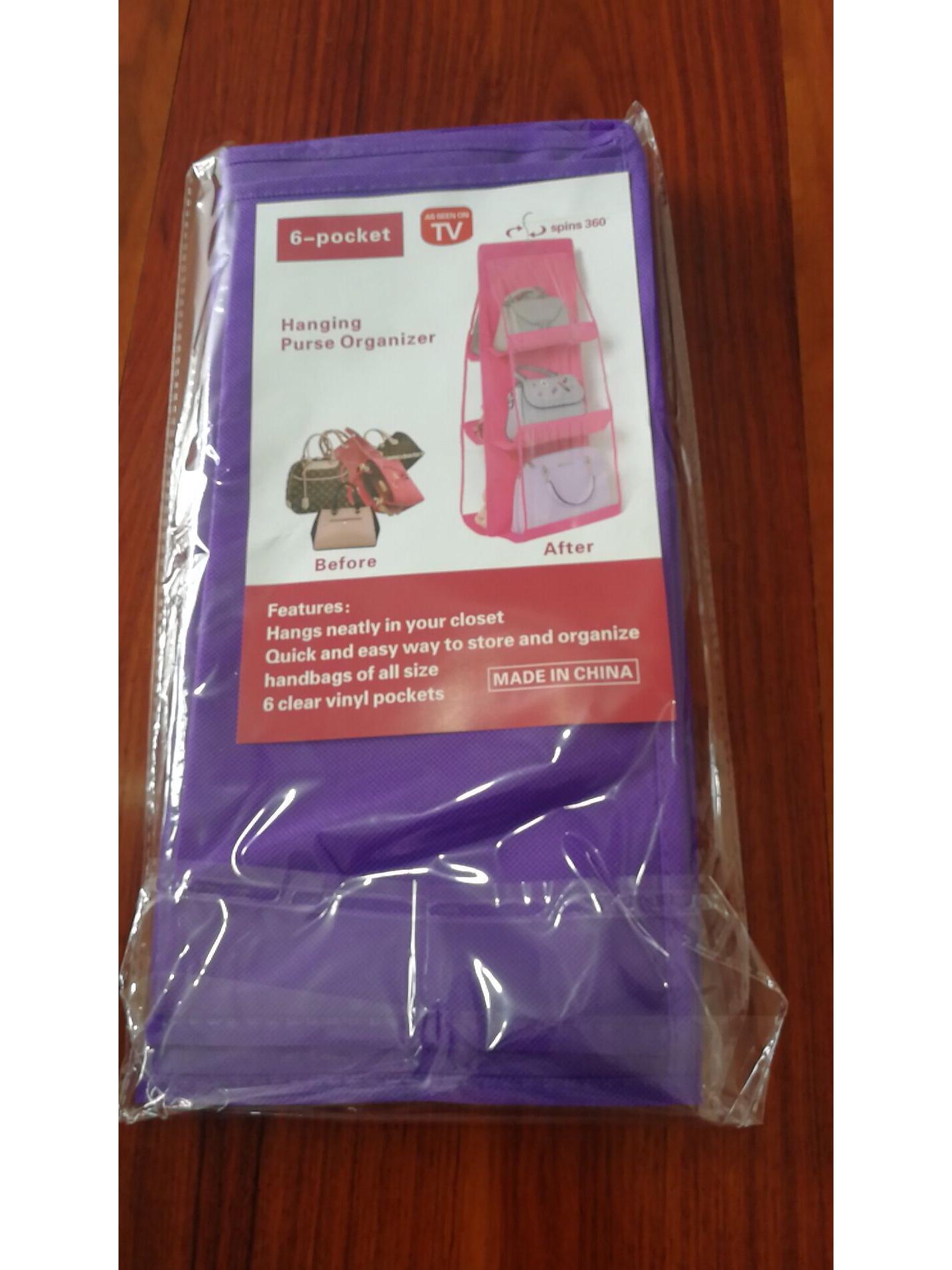 

Double-Sided Six-Layer Non-Woven Hanging Tote Storage Bag 140g фіолетовий
