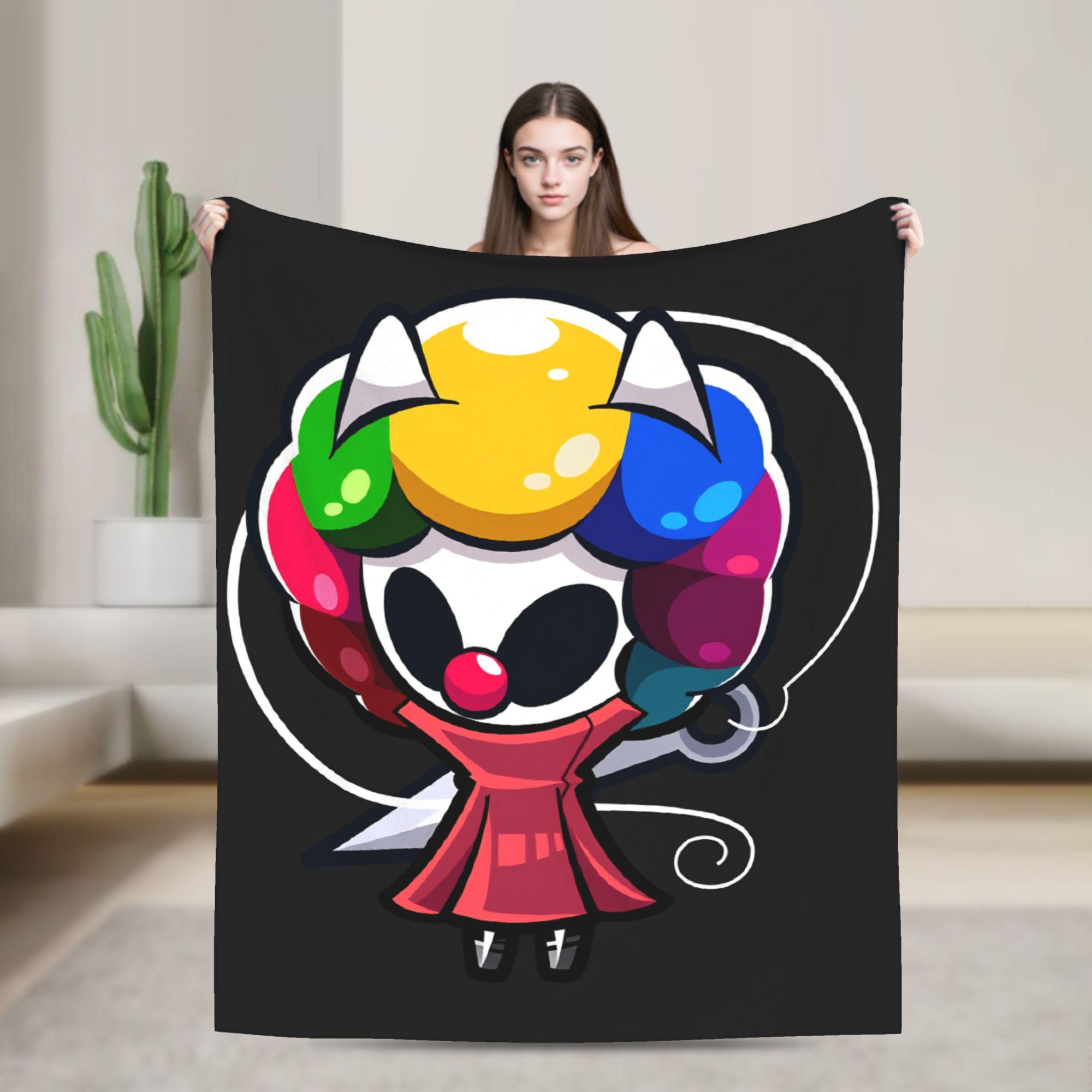 Hollow Knight Silksong Blanket  Warm Funny Plush Throw Blanket For Children Bedroom Flannel Bedspread Bed Cover 75x90cm