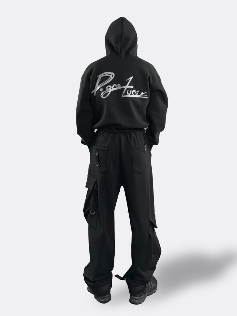Digeunolusileu Strap Wide Cargo Pants