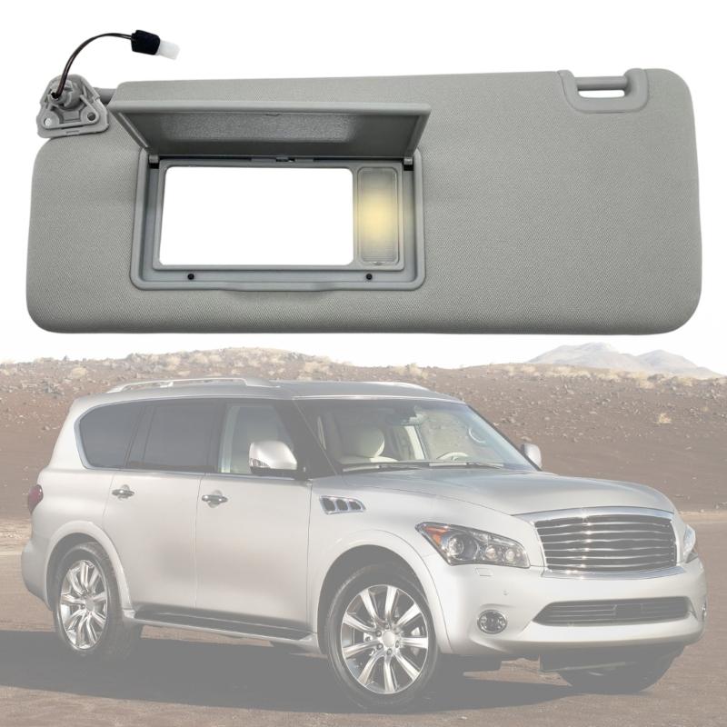 Direct Fit Left Sun Shade Assembly, Gray Driver Side Mirror Part with 96401-EZ70B Reference for Interior Service and Daily Use Needs