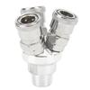 3 Way Quick Coupler Universal Type Male Thread Swivel Air Compressor Fittings G1 2