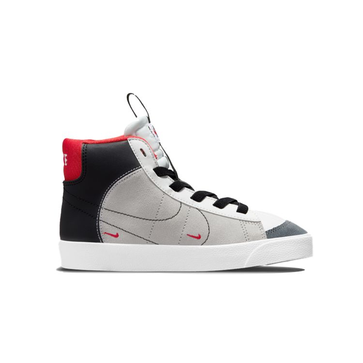 Nike Blazer Mid 77 SE PS Dance - White Black Red Kids Sneakers Summit-White University-Red Light-Smoke-Grey DH8641-100