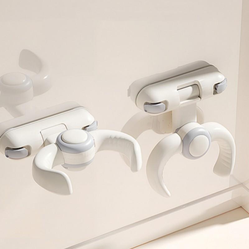 Suport de baie montat pe perete cu suport cu ventuză pentru bebeluși peste 6 luni, suport reglabil de baie vertical pentru bebeluși