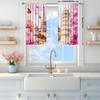 2-Panels Fans Sakura Paris Tower Curtains   Versatile Design Suitable for Any Style   Creating a Peaceful Living Space