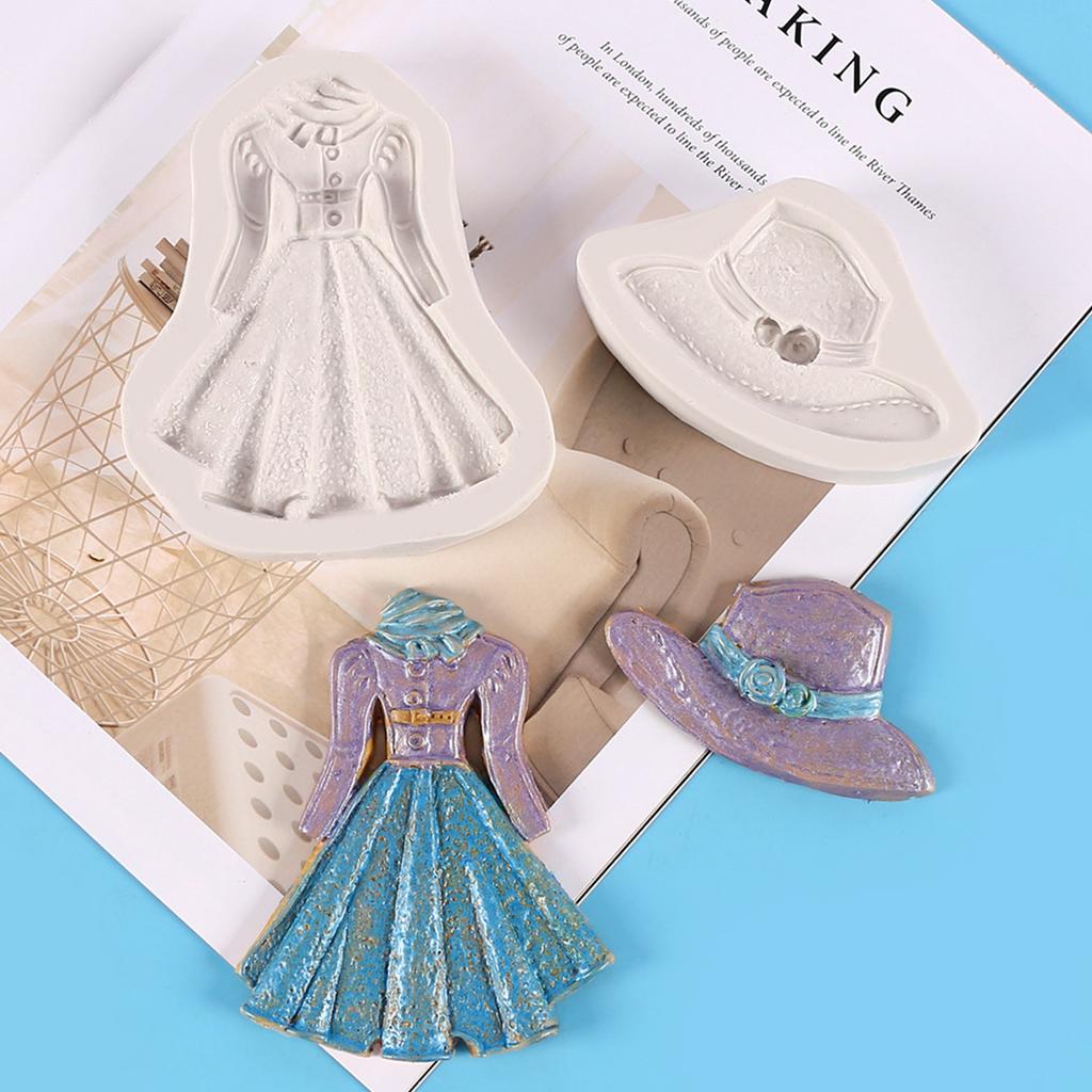 Dress/Hat Shaped Silicone Mold Handmade Mould Candle Soap Making Mold for DIY