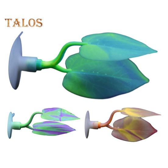 Fish Tank Leaf with Suction Cup Eco-friendly Vibrant Color Simple Installation Small Fish Tank Leaves Rest Bed Aquarium Supplies